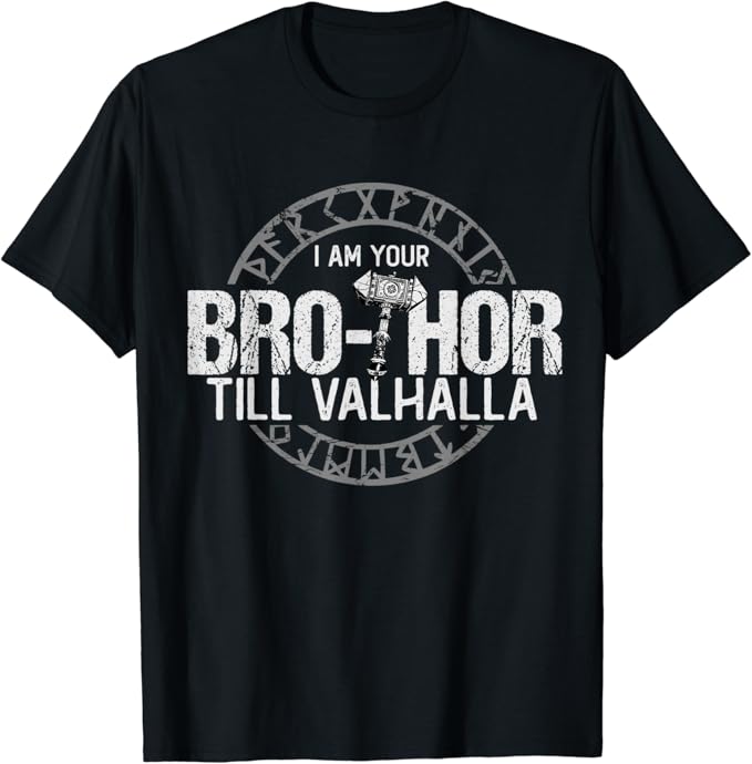 Mens Brothers Till Valhalla TShirt Clothing, Shoes & Jewelry